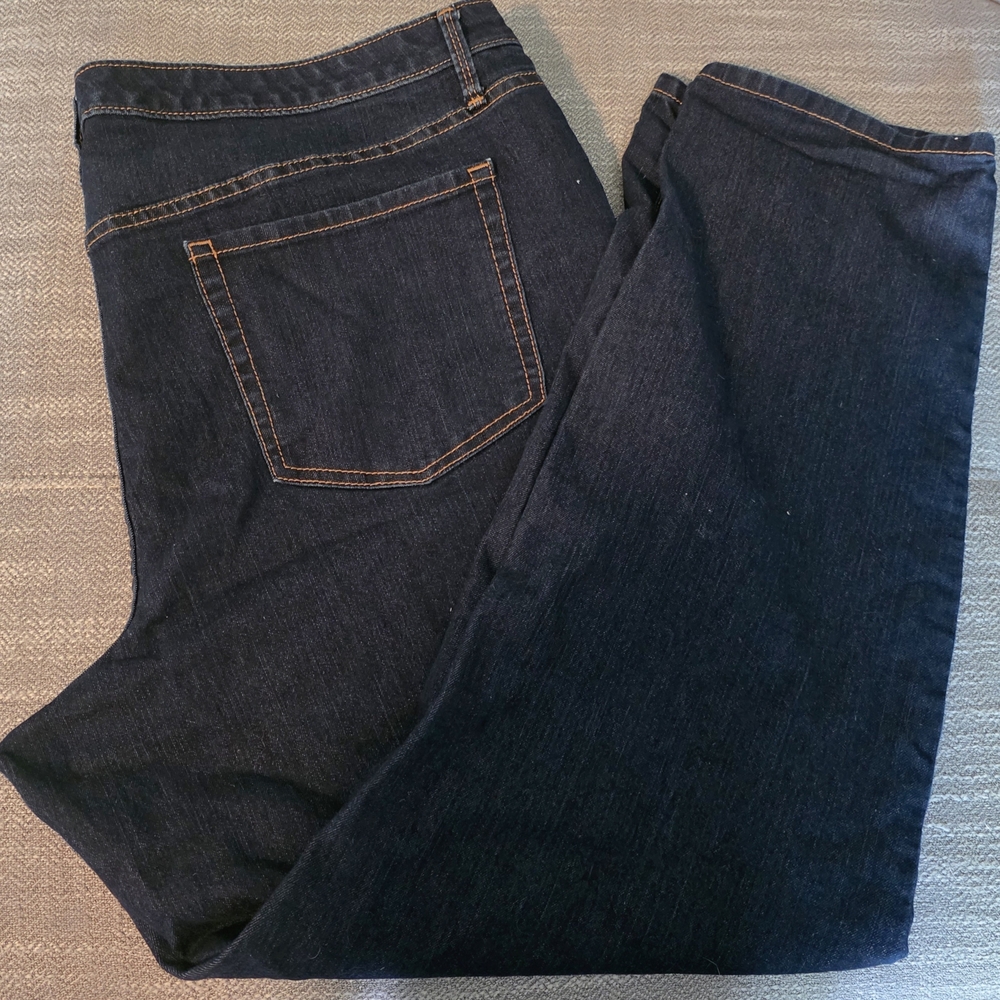 Women's Plus Size 22W Skinny Dark Wash Jeans Denim EUC Pants Work Casual 2X 3X